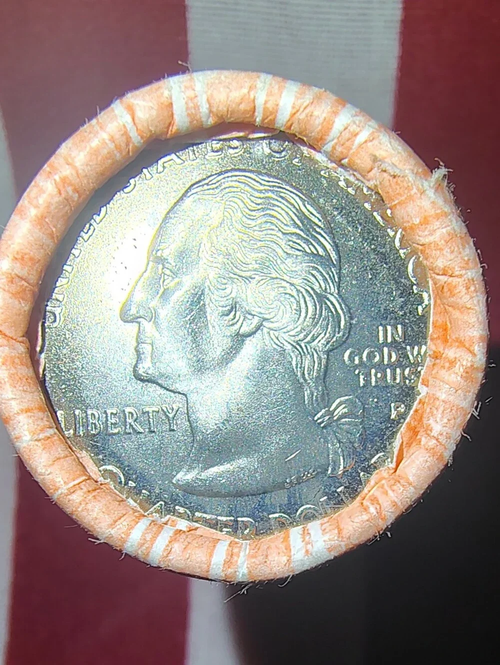 🇺🇸Roll of Uncirculated Massachusetts State Quarters Layered in 24kt Gold🇺🇸